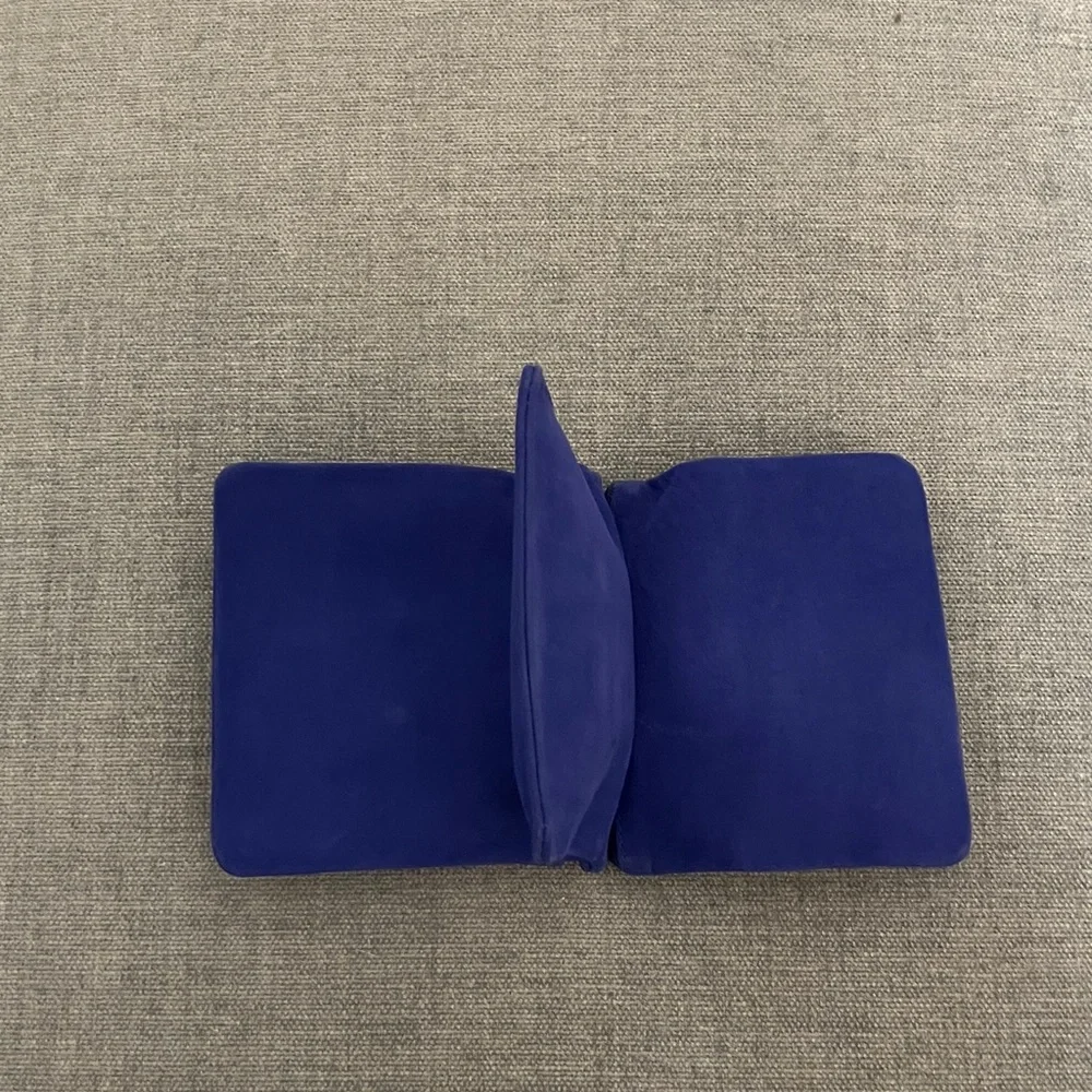 Blue Suede Jewelry Pouch